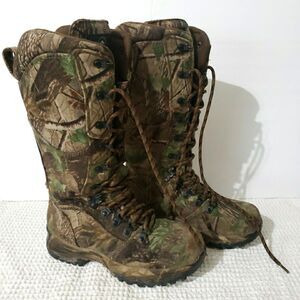 RedHead Woman’s Camo Insulated Water Proof Hard Toe Lace Up Snake Boots Size 6.5